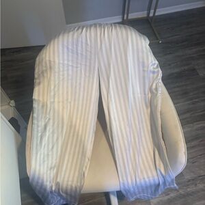 Victoria's Secret Pastel Blue and White Striped Pajama Pants